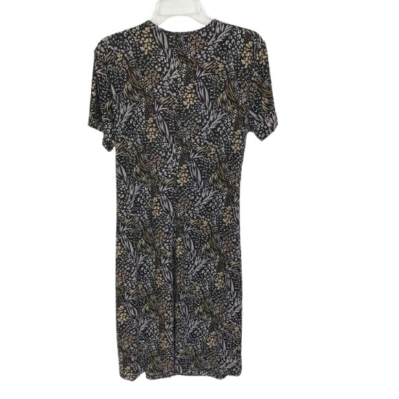 NWT Anne Klein Womens Size 16 Mixed Print Stretch Jersey Faux Wrap Dress NEW - Picture 3 of 4
